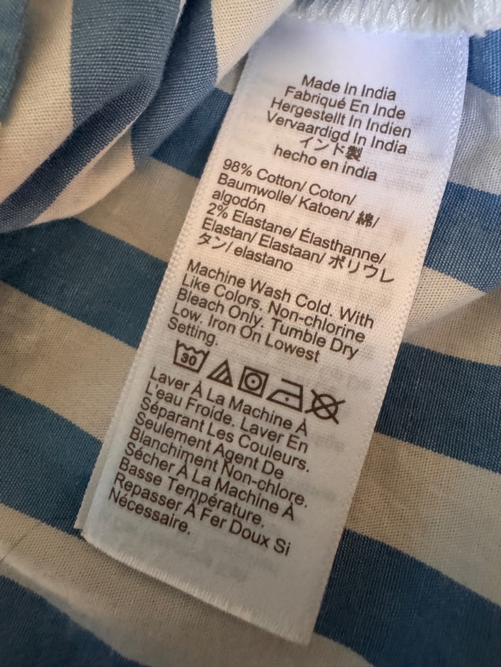 J.Crew Blue White Striped Button Front Shirt Cotton Stretch Women’s Small - Picture 11 of 11